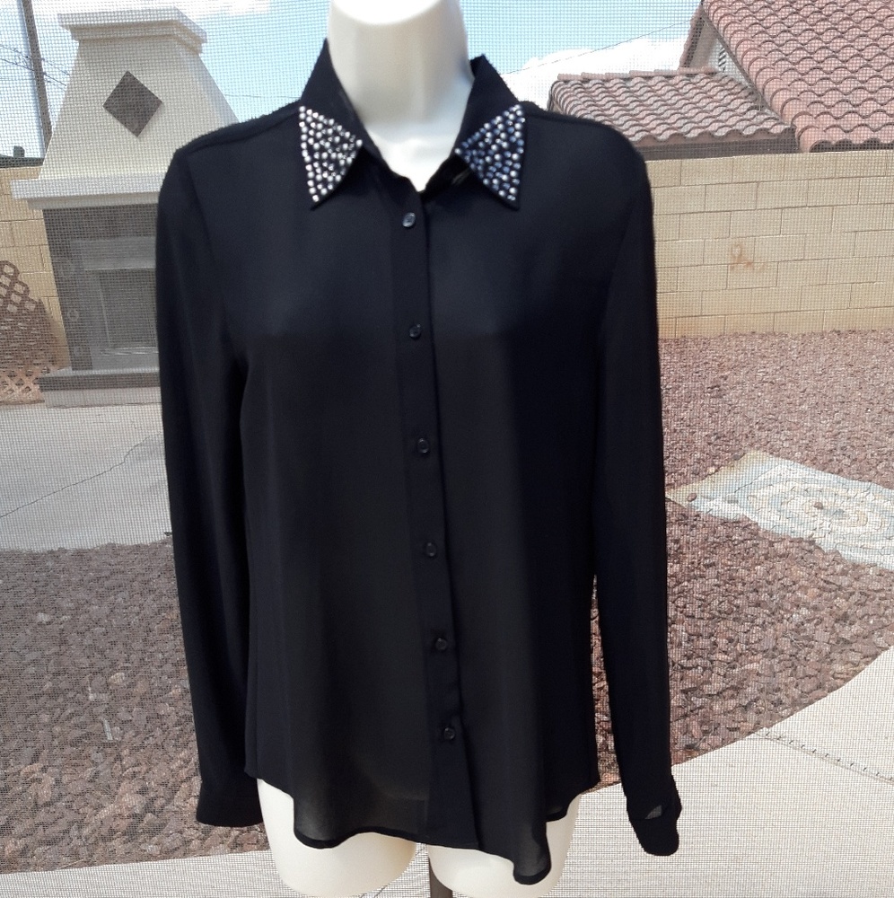 Aqua Brand Sheer Blouse Size S